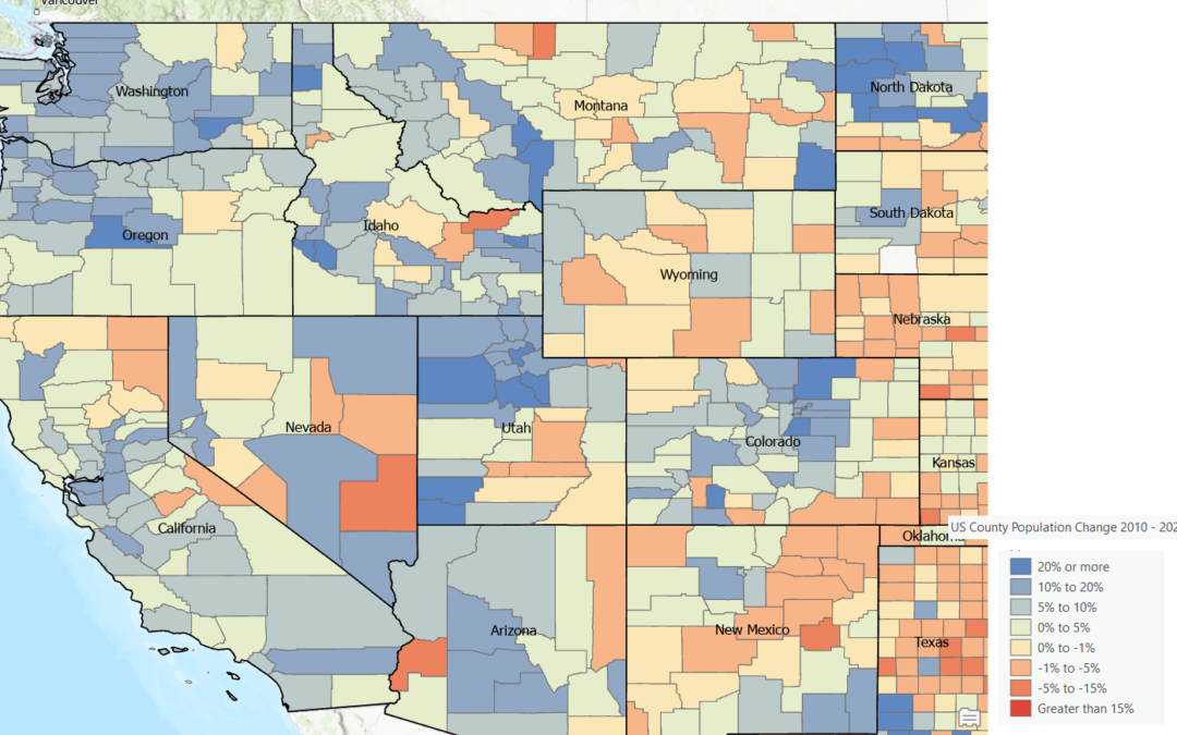 Exploring Rural Population Growth in the Western United States: A Decade of Change